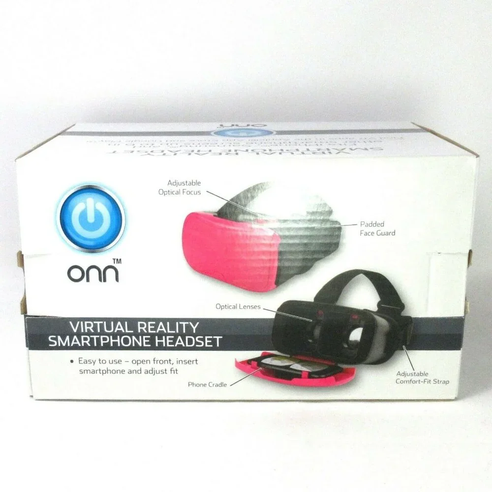 ONN Virtual Reality Smartphone Headset Pink